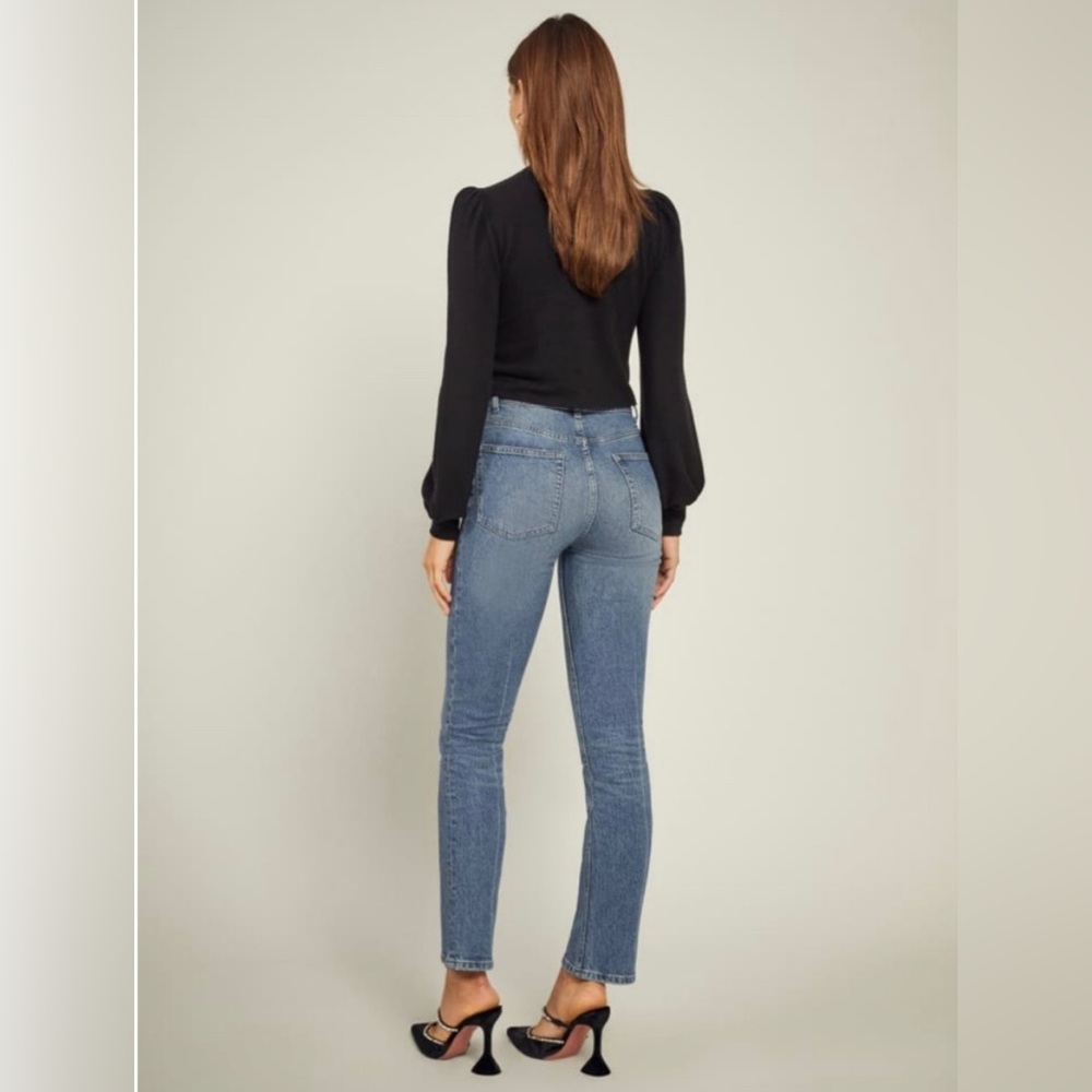 NWT Reformation Liza Button Fly High Rise Straight Jean Malta